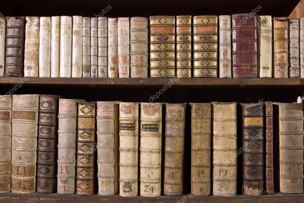 Antique Books on Bookshelf Stock Photo by ©Premek 11419481
